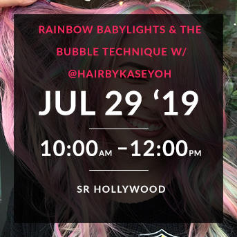 Rainbow Babylights & Bubble Technique w/ @hairbykaseyoh at Salon Republic Hollywood