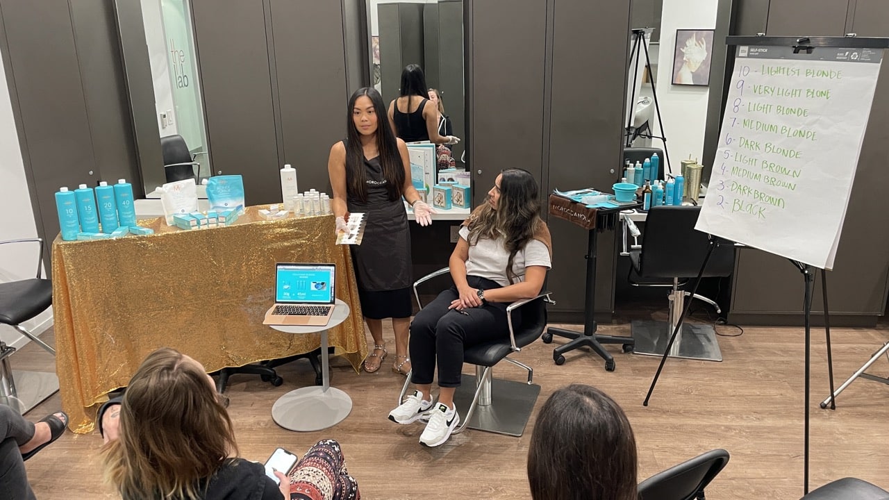 One of Salon Republic's amenities is providing technique focused and business building classes often at no cost.